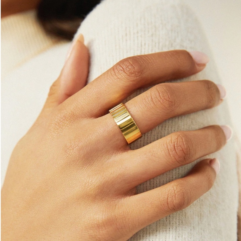 Aurate Infinity Ring Yellow Gold Vermeil Size 7